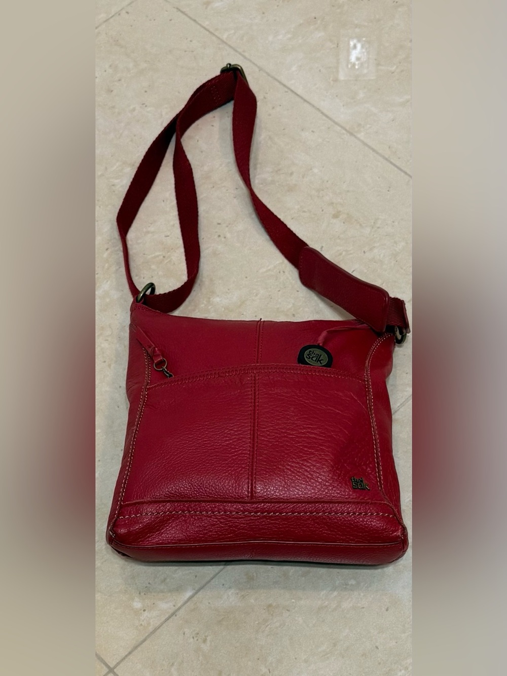 The Sak Red Leather Crossbody Bag - Women